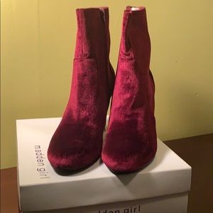 Burgundy Suede Boots